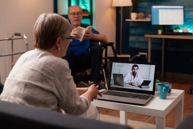 Patients On Video Chat With Doctor